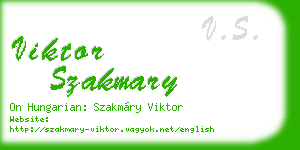 viktor szakmary business card